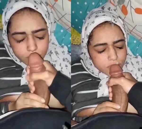 Super cute muslim hijabi babe xxxnxx mouth fuck cum out
